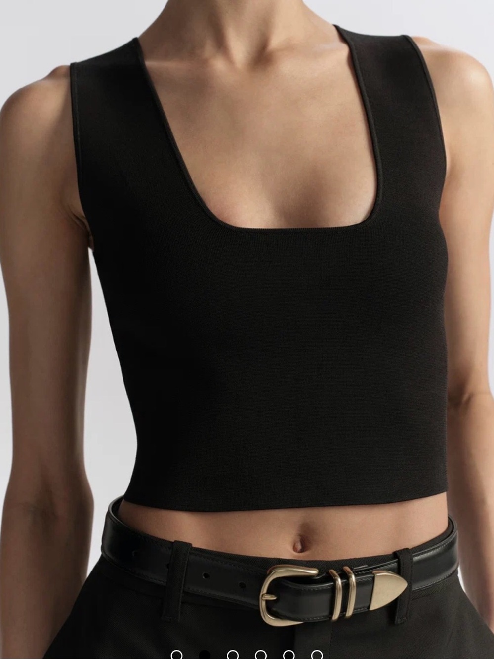 ALC Black Crop Tank Top